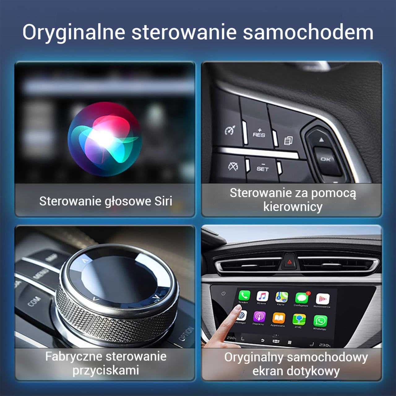 CarPlay, pamięć USB do bezprzewodowego połączenia samochodowego za pomocą Apple CarPlay i Android Auto