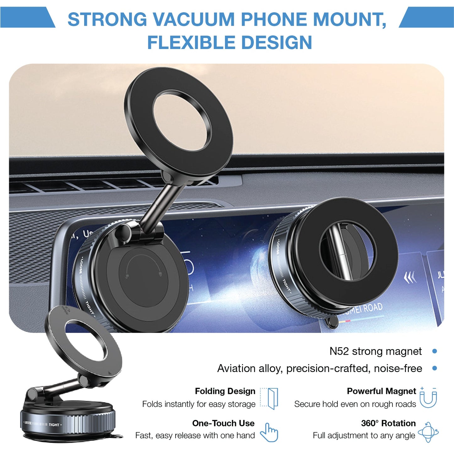 GEARBUZ® MAGMOUNT PRO SOPORTE MAGNÉTICO PARA TELÉFONO