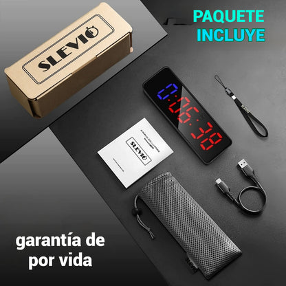 SLEVIO Portable Gym Workout Timer, Fitness Clock Built-in Magnetic