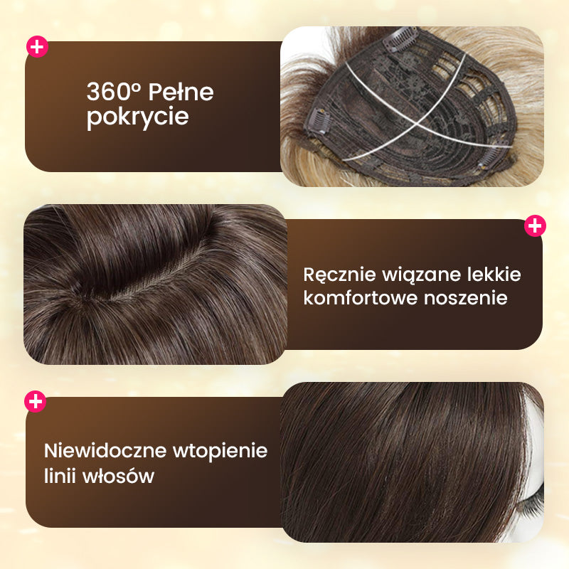 Top Layered Bangs Hairpiece dla kobiet z przerzedzonymi włosami